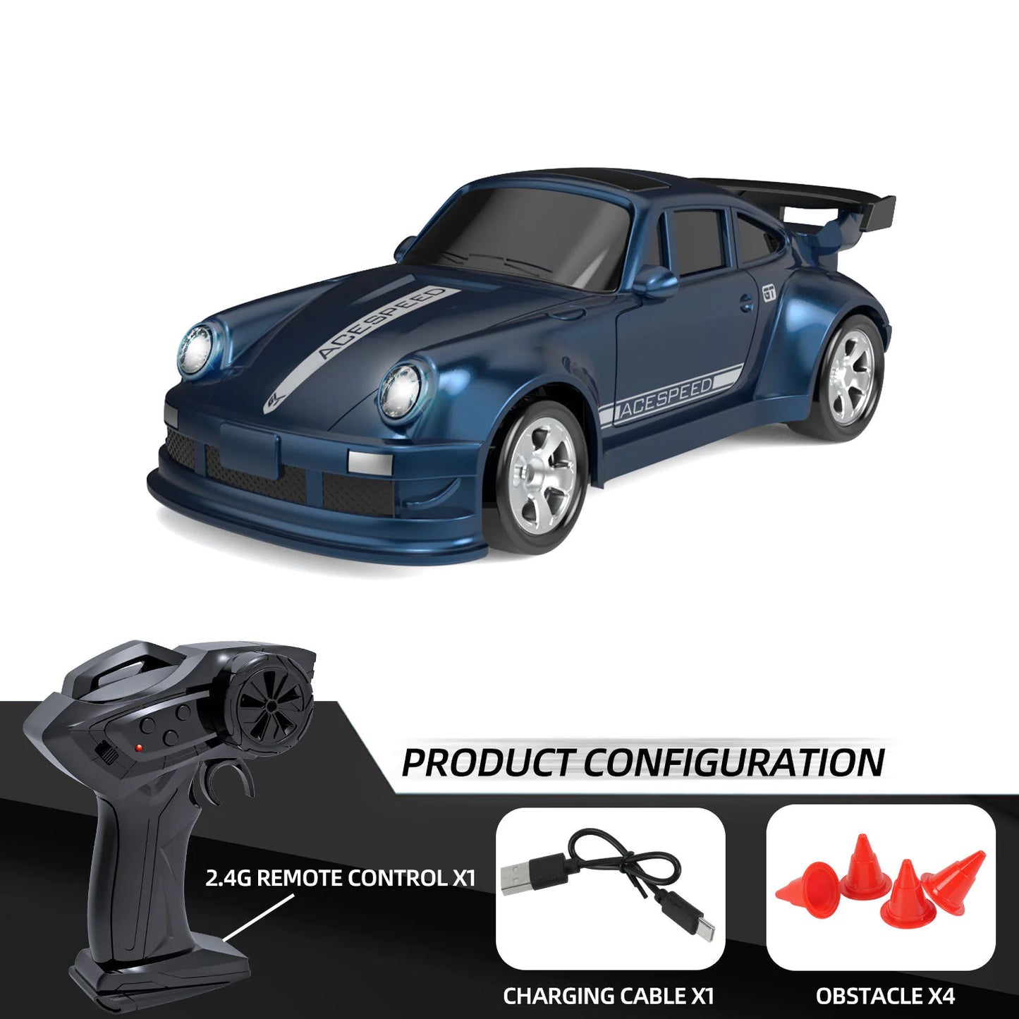 164 Desktop Four-wheel Drift Car Remote Control Mini Drift Car Light Toy